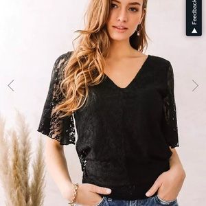 Open Back Lace Top